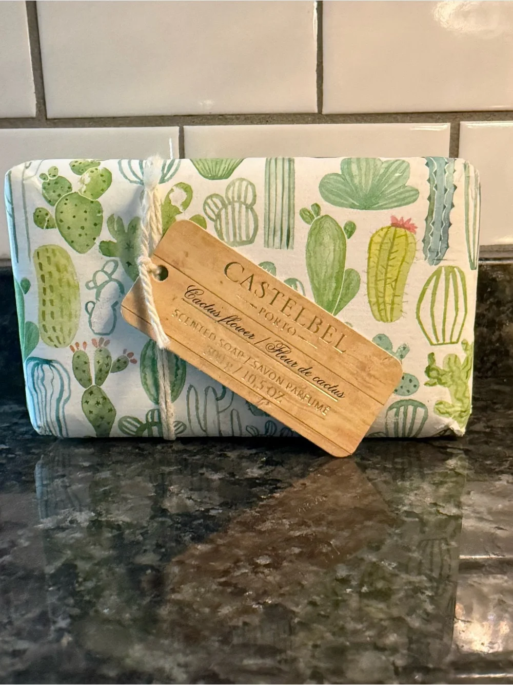 Castelbel Porto Luxury Scented Cactus Flower Soap Large 10.50oz Bar Portugal NWT